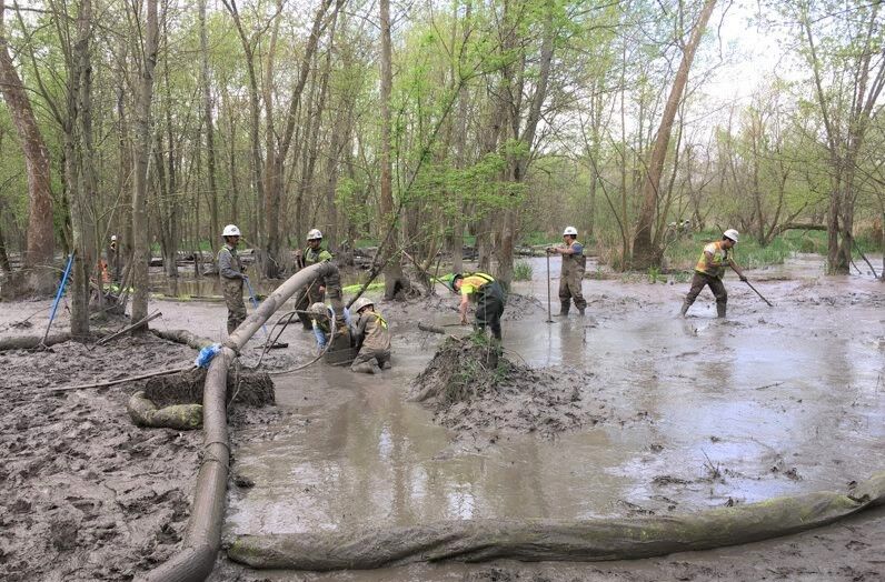 Gas pipeline spill